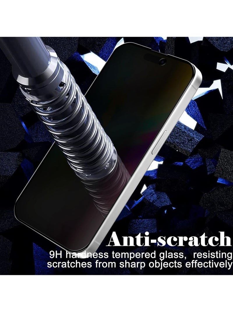 MIGOFAST 2 pcs Tempered Glass Compatible with iPhone 16 Pro Max Privacy Screen Protector [Anti-Spy] [Anti-Scratch] [9H Hardness] Tempered Glass for iPhone 16 Pro Max 6.9-Inch - Image 5