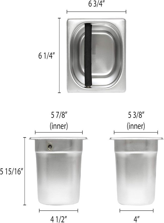 TrueCraftware- 6” Deep Commercial Grade Stainless Steel Coffee Knock Box with Rubber Knock Bar 0.6mm Thickness- Durable Barista Espresso Knock Box Perfect for Restaurant Cafes Home - Image 5