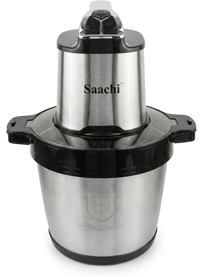 Sachi 8L Electric Chopper NL-CH-571-BK, 1000W Pure Copper Motor, Stainless Steel Bowl, Double Layer Blades, 3 Speed Control, Meat & Vegetable Chopper, Overheat Protection - Image 1