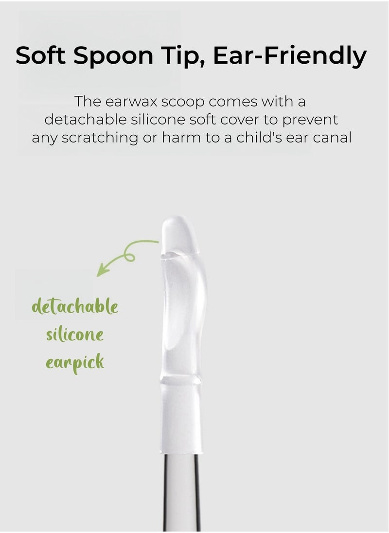 Be a better mom LED Light Ear Pick with Soft Silicone Tip - Gentle Earwax Remover with Replacement Head for Safe Cleaning, Ideal for Toddlers Orange Color  - Image 5
