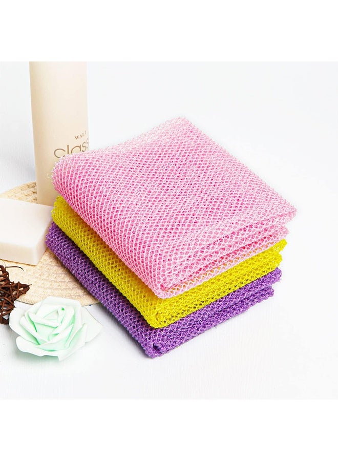 3 Pieces African Net Bath Sponge African Exfoliating Long Body Scrubber Tight Weave Beauty Skin Smoother Tower Bath Cloth Porous Stretches Back Washcloths For Daily Use Or Stocking Stuffer - Image 5