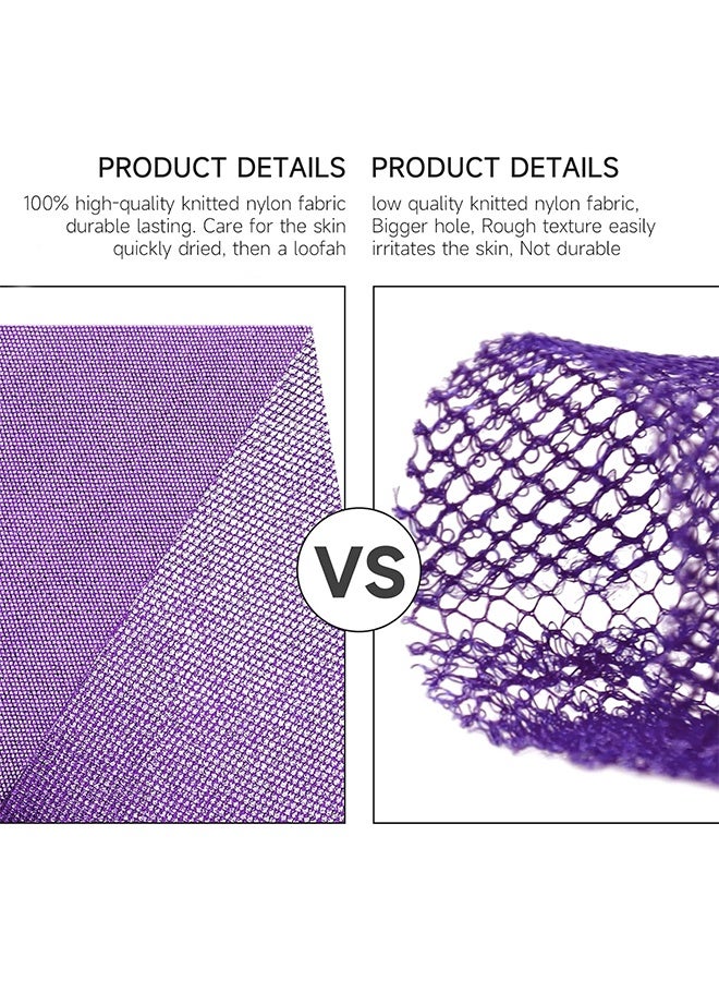 3 Pieces African Net Bath Sponge African Exfoliating Long Body Scrubber Tight Weave Beauty Skin Smoother Tower Bath Cloth Porous Stretches Back Washcloths For Daily Use Or Stocking Stuffer - Image 4