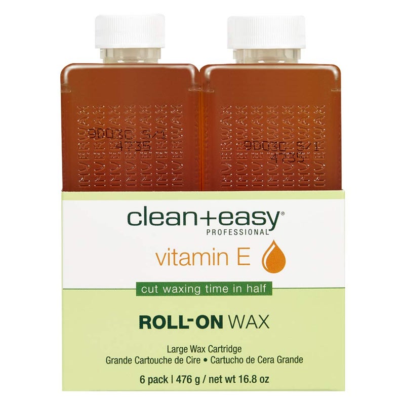 Clean + Easy Clean & Easy Vit E Roll-On Wax 6-pack Large Vitamin E, Net Wt. 16.8 oz - Image 1