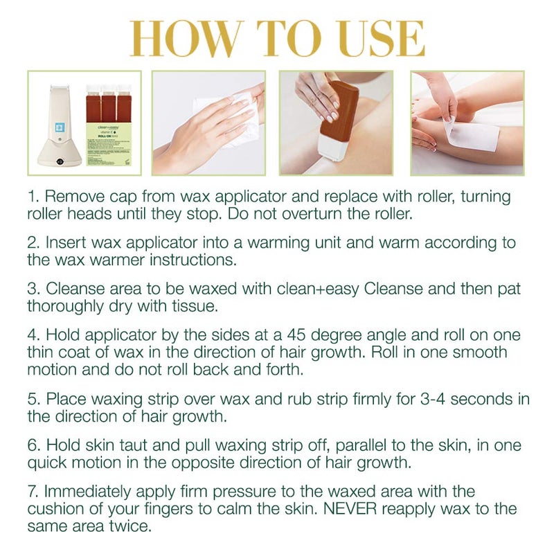 Clean + Easy Clean & Easy Vit E Roll-On Wax 6-pack Large Vitamin E, Net Wt. 16.8 oz - Image 5