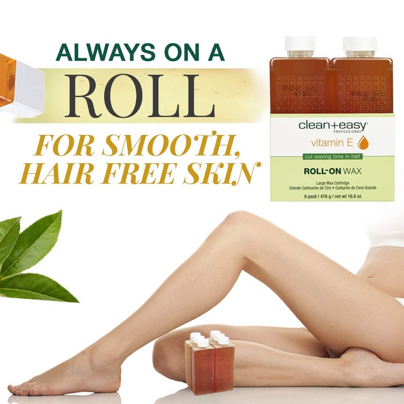 Clean + Easy Clean & Easy Vit E Roll-On Wax 6-pack Large Vitamin E, Net Wt. 16.8 oz - Image 2