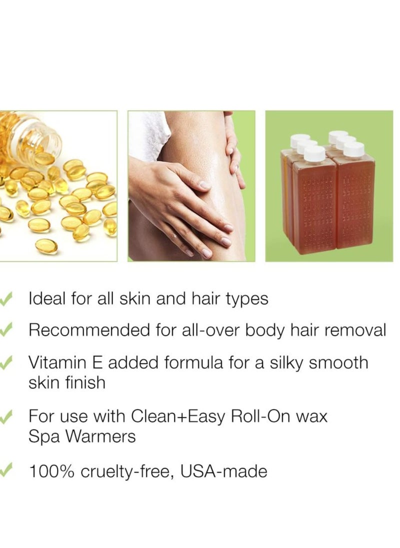 Clean + Easy Clean & Easy Vit E Roll-On Wax 6-pack Large Vitamin E, Net Wt. 16.8 oz  - Image 2