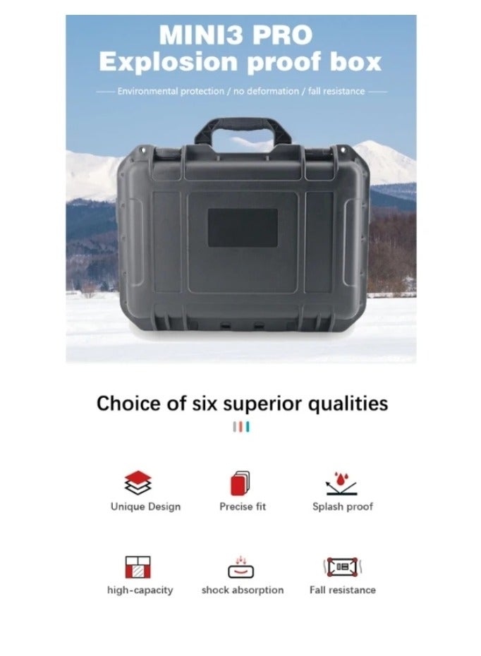 AROAQ For Mini 3 Pro Storage Portable Suitcase Waterproof Anti-drop Carrying Box Controller Storage Case HandBag  - Image 5