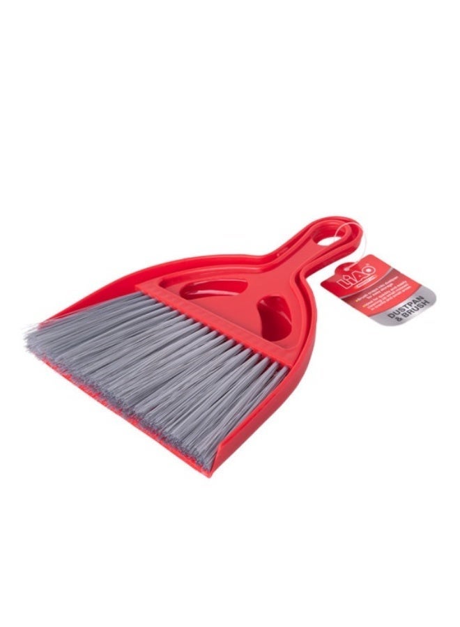 LIAO Dustpan & Brush Set Pack of 6 | Mini Handheld Cleaning Broom with Dustpan | Plastic Dust Collector with PP Bristles for Home, Office & Kitchen Cleaning - Image 1