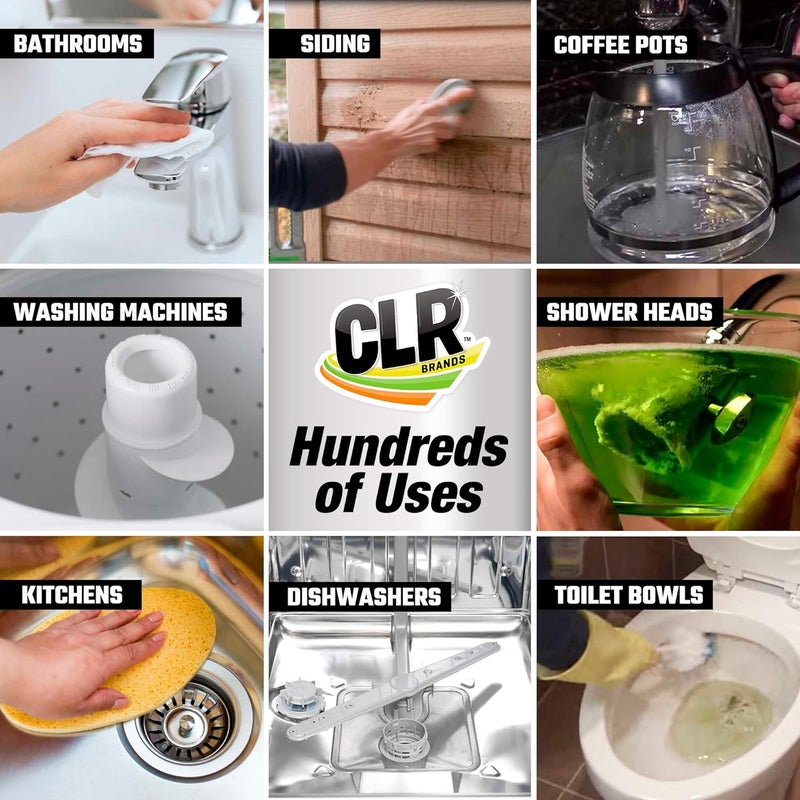 CLR Calcium, Lime & Rust Remover, Blasts Calcium, Dissolves Lime Deposits, Zaps Stubborn Rust Stains and Hard Water Deposits, 80 Ounce Bottle - Image 2
