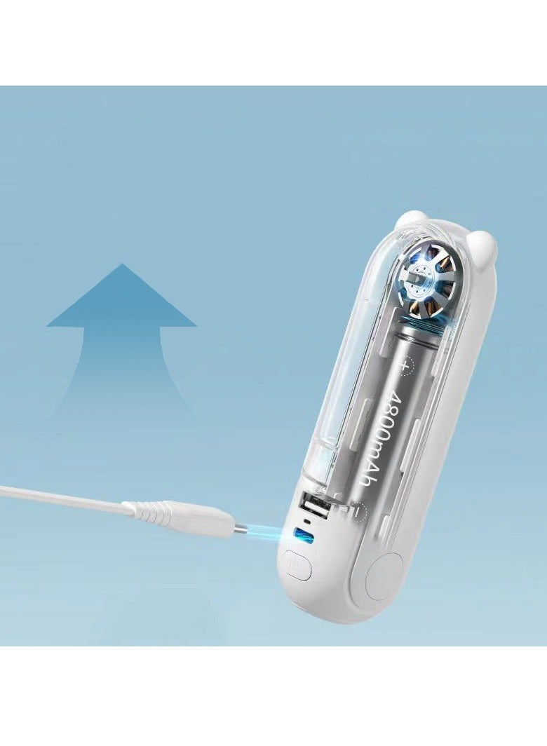 جيسيو لايف المحمولة مروحة صغيرة ، 3 في 1 مروحة المحمولة ، المحمولة الناقل التسلسلي العام مروحة صغيرة قابلة للشحن ، مع إمدادات الطاقة المحمولة بطارية تعمل مروحة [ 14-21 ساعات ] - Image 3