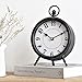MACVAD MACVAD Vintage Black Table Clock on Stand, Decorative Desk and Shelf Clock, Rustic Mantel Clock Farmhouse Clock  - Image 2