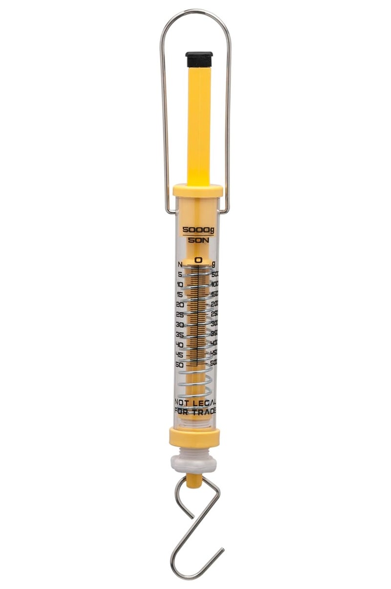 EISCO ميزان دفع وسحب 5 كجم / 50 نيوتن، ميزان زنبركي أنبوبي، قياس الكتلة والقوة المزدوجة، جسم أكريليك شفاف، معدات مختبر الفيزياء والميكانيكا - Image 2