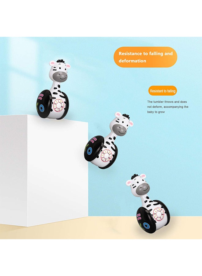 Early Education Music Toy,Baby Toy Toddler Toys,Music Story Book Toy,Roly-Poly Rattles Toys with Lights, Sounds and Music Cute Rattles Ring Bell Toys Story Machine Infants Baby Tumbler  - Image 4