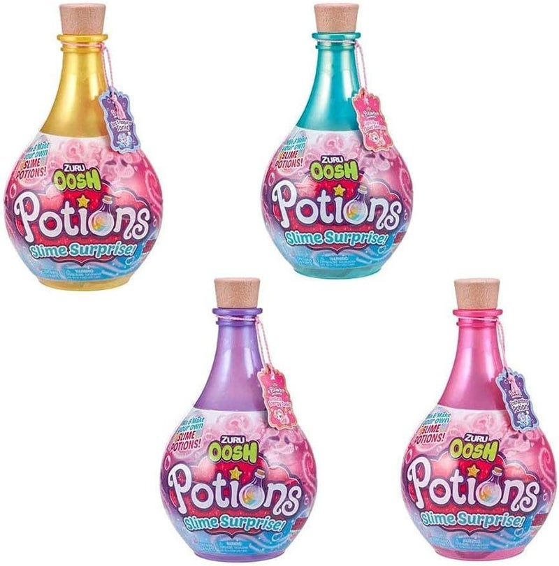 ZURU Oosh Potions Slime Surprise Series 1 - DIY Magic Slime Kit with Glow-in-the-Dark Wand & Storage Bottles, Teal/Assorted - Image 2