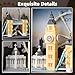 Vziimo London City Skyline Micro Building Set World Famous Architecture Model 3D Wall Art Home Office Dcor Display Landmarks London Bridge Gift Toy for Adults Kids 12 1111PCS - Image 4