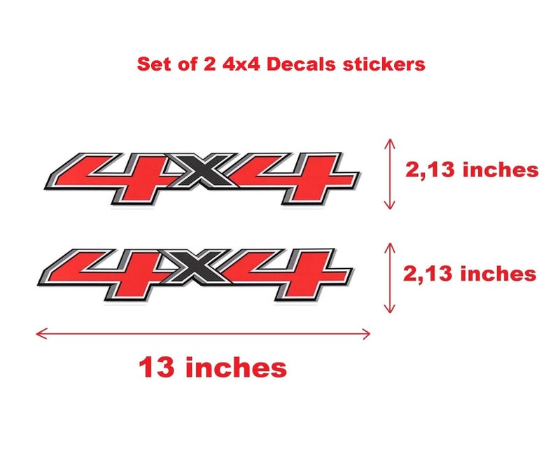 YARAKETA Set of 2 PCS 4x4 Decals Stickers Compatible with 2014-2018 Chevy Silverado Sierra Truck Pickup Bedside,Truck Emblems, Auto Decoration Accessories Emblem - Image 2
