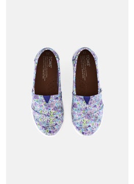 TOMS Kids Girl Slip On Casual Shoes, Purple Combo  - Image 3