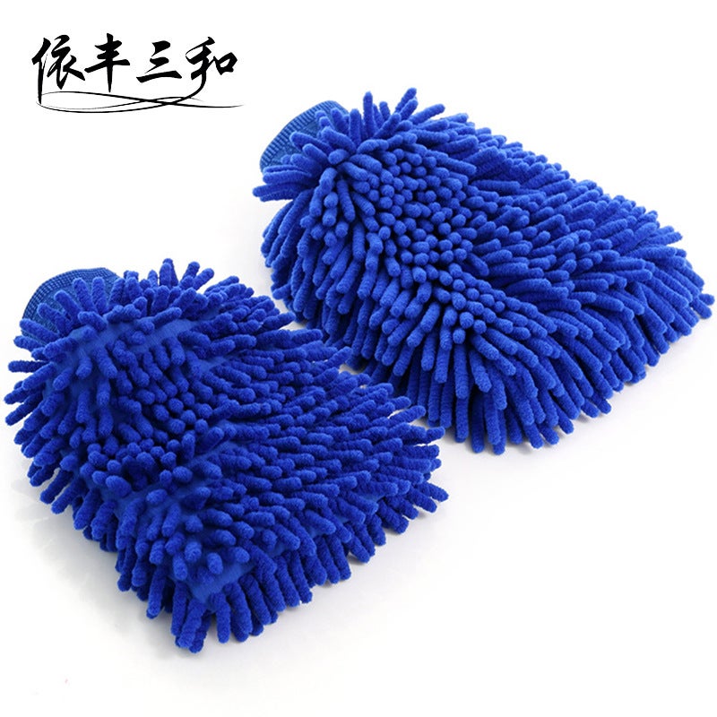 Car Wash Gloves Large 100G Waterproof Car Cleaning Supplies Chenille Car Gloves Car Towel - Image 4