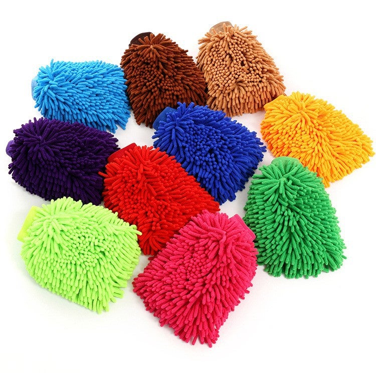 Car Wash Gloves Large 100G Waterproof Car Cleaning Supplies Chenille Car Gloves Car Towel - Image 2