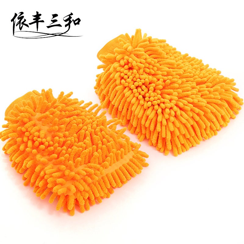 Car Wash Gloves Large 100G Waterproof Car Cleaning Supplies Chenille Car Gloves Car Towel - Image 3