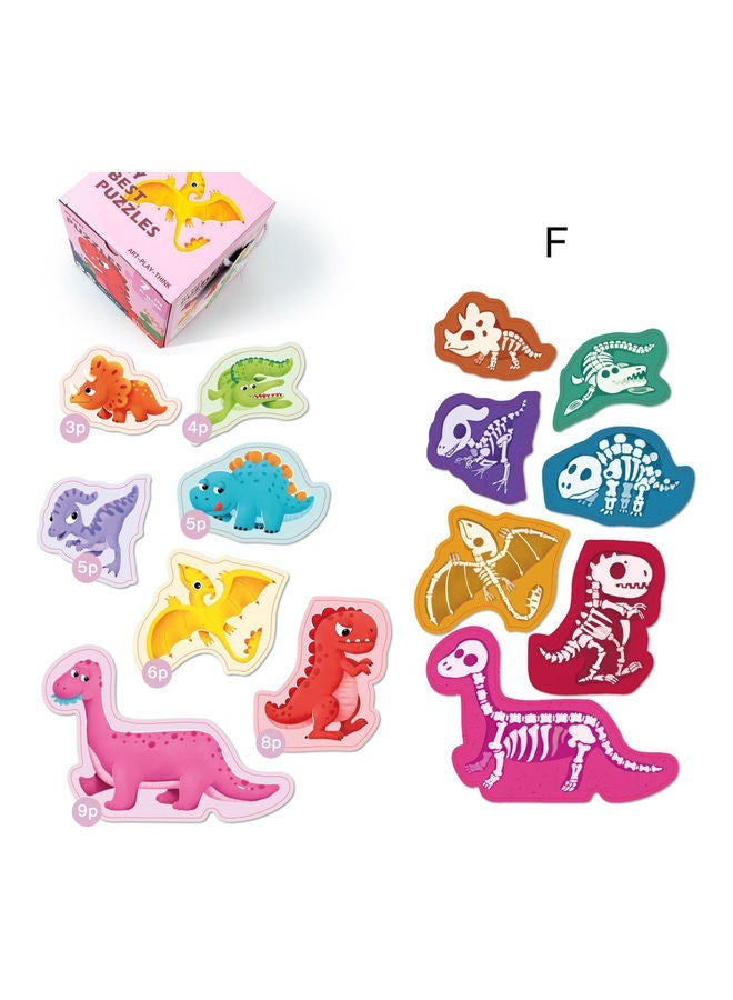 NIBEMINENT 6-Piece Wooden Double-Sided 3D Puzzles Set - Image 1