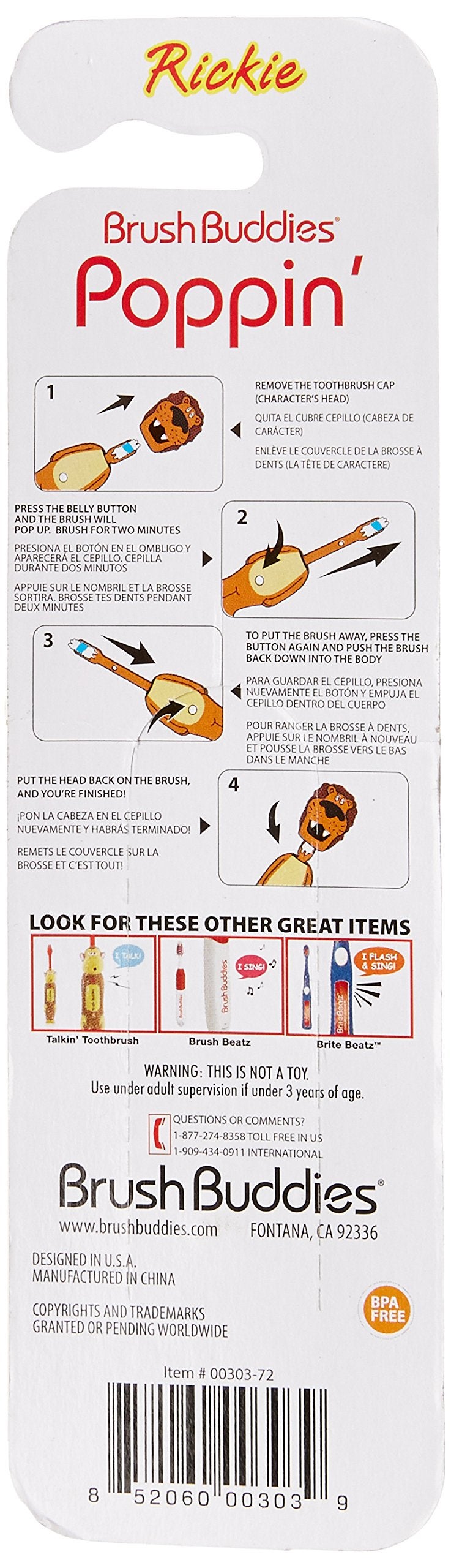 Brush Buddies Rickie Toothbrush - Image 4