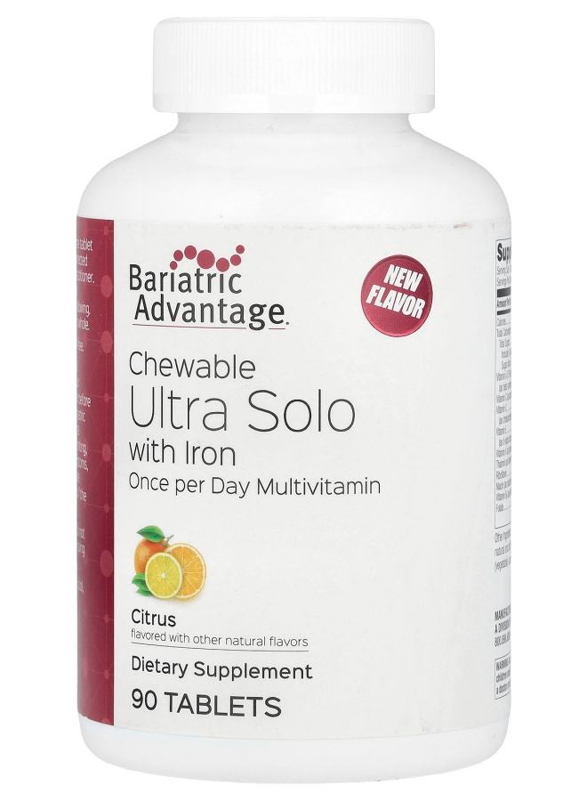 Bariatric Advantage Chewable Ultra Solo with Iron Citrus 90 Tablets - Image 1