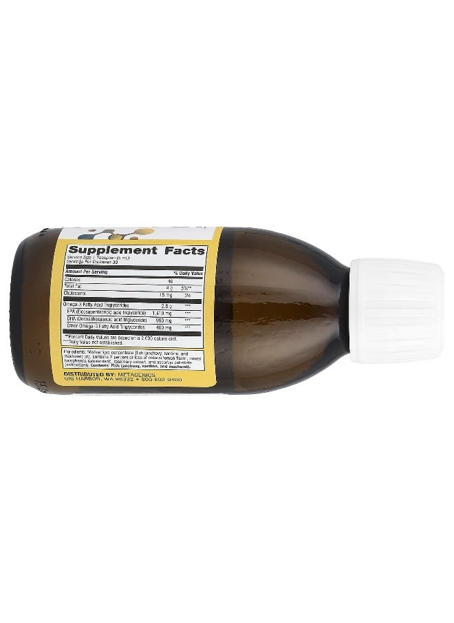 Metagenics - Metagenics, OmegaGenics®, Fish Oil EPA-DHA Liquid, Natural Lemon, 5 fl oz (150 ml) - Image 1