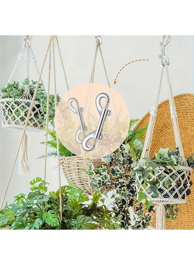 4pcs Heavy Duty Double Ended Bolt Snap Hooks Secure Locking Metal Clips - Image 4