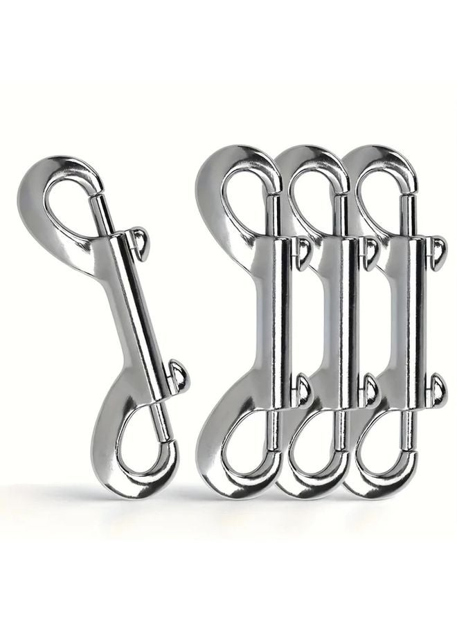 4pcs Heavy Duty Double Ended Bolt Snap Hooks Secure Locking Metal Clips - Image 1