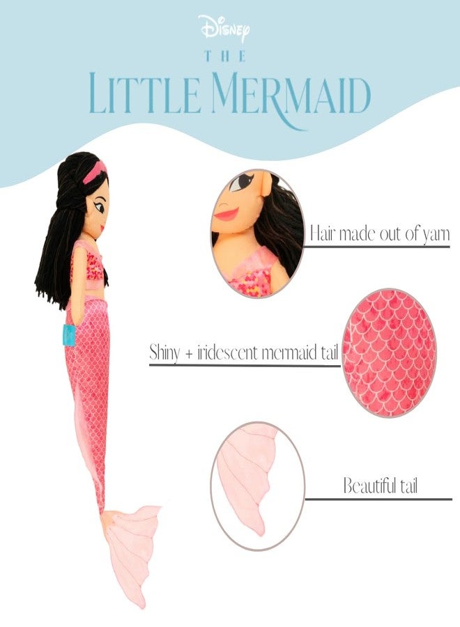 FRANCO Disney's The Little Mermaid Live Action Movie Mala Bedding Super Soft Plush Cuddle Pillow Buddy, (Official Licensed Disney Product) - Image 2