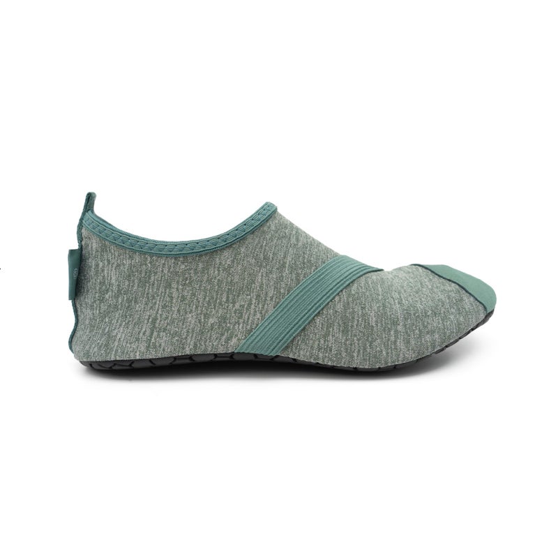 FITKICKS Original Womens Foldable Active Lifestyle Minimalist Footwear Barefoot Yoga Sporty Water Shoes Green Small - Image 2