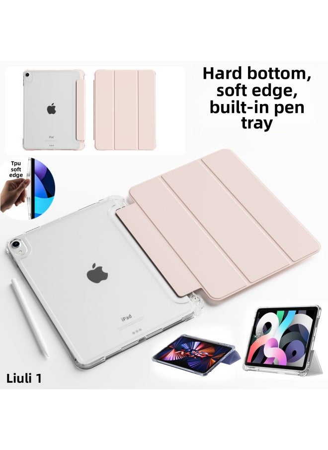 Ipadpro11 Inch Protective Cover Air6 Tablet 10 For 13 Inch Tablet Computer Hard Bottom Mini7 Built-in Pen Slot-Color:Black [glazed 1-frosted Transparent Shell-Applicable Models:Pro 7-13inch (m4) [2024 Models]  - Image 2