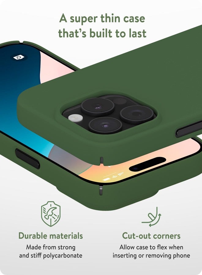ماوس جراب Mous لهاتف iPhone 16 Pro Max، نحيف ومتوافق مع MagSafe - فائق النحافة 2.0 - غطاء هاتف مغناطيسي - أخضر غابي - Image 3
