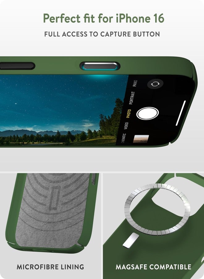 ماوس جراب Mous لهاتف iPhone 16 Pro Max، نحيف ومتوافق مع MagSafe - فائق النحافة 2.0 - غطاء هاتف مغناطيسي - أخضر غابي - Image 4