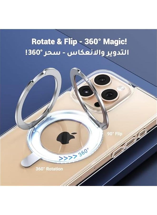 Generic iPhone 16 Pro Max Case MagSafe (MagU), Innovative 360° Magnetic Ring Stand, MIL-Grade Protection, Anti-Scratch, Camera Protective Clear Cover, Ultra Slim for iPhone 16 Pro Max 6.9 Accessories  - Image 2