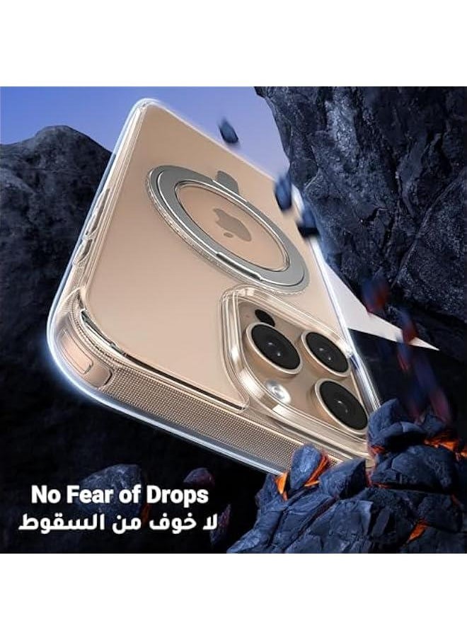 Generic iPhone 16 Pro Max Case MagSafe (MagU), Innovative 360° Magnetic Ring Stand, MIL-Grade Protection, Anti-Scratch, Camera Protective Clear Cover, Ultra Slim for iPhone 16 Pro Max 6.9 Accessories  - Image 4