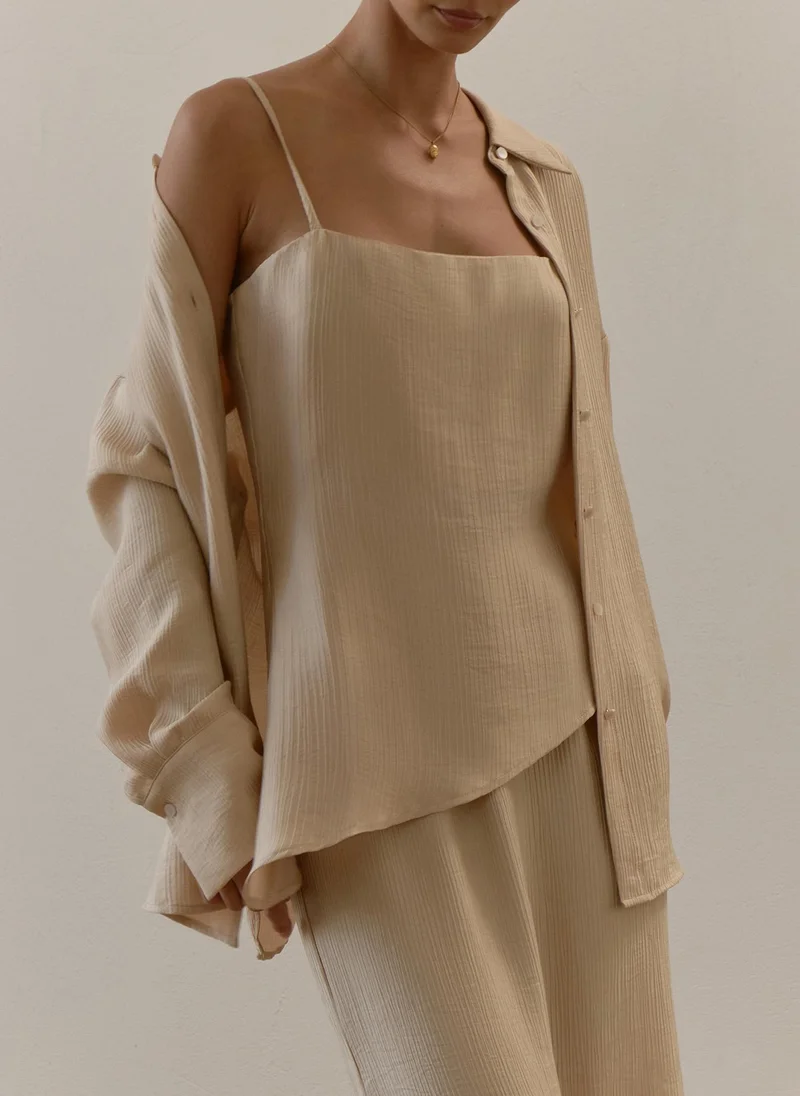 Lichi Shirt in textured fabric