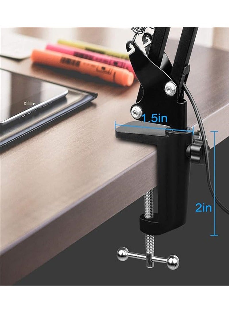 Eye protection reading desk lamp LED folding dormitory lighting USB long arm desktop beauty clip lamp, can be used for learning and doing manicure special lamp - Image 4