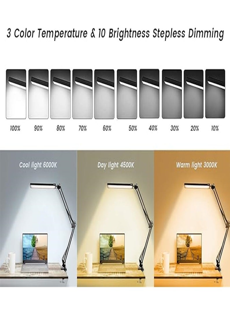 Eye protection reading desk lamp LED folding dormitory lighting USB long arm desktop beauty clip lamp, can be used for learning and doing manicure special lamp - Image 5
