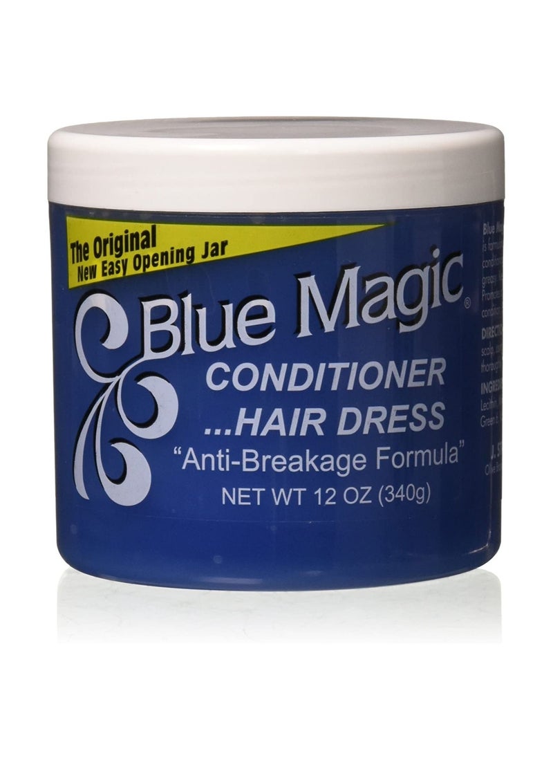BLUE MAGIC Conditioner and hair dress anti breakage formula keeps hair natural 