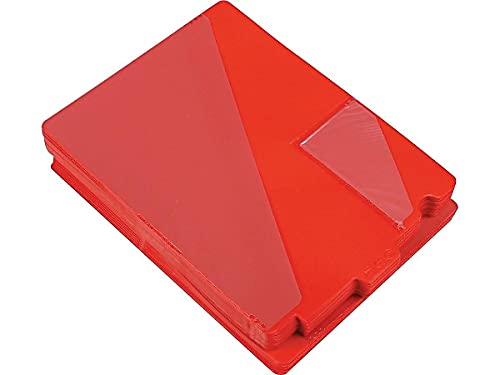Smead End Tab Poly Out Guide, Two-Pocket Style, Center Position Tab, Extra Wide Letter Size, Red, 50 per Box (61960) - Image 2