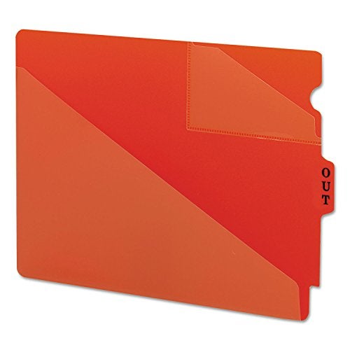 Smead End Tab Poly Out Guide, Two-Pocket Style, Center Position Tab, Extra Wide Letter Size, Red, 50 per Box (61960) - Image 5