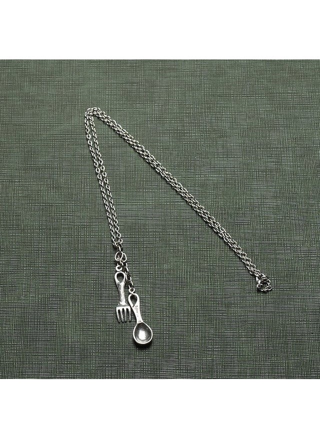 Herşey Nota - Everything Note Cook Fork Spoon Necklace - Image 1