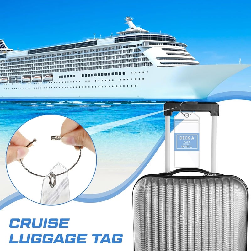 Glenmal Glenmal 17 Pcs Cruise Ship Essentials Accessories Kit Includes Carnival Cruise Luggage Tags Holder With Metal Loop Towel Bands Turtle Lanyards Power Strip Magnetic Hook Waterproof Phone Bag - Image 5