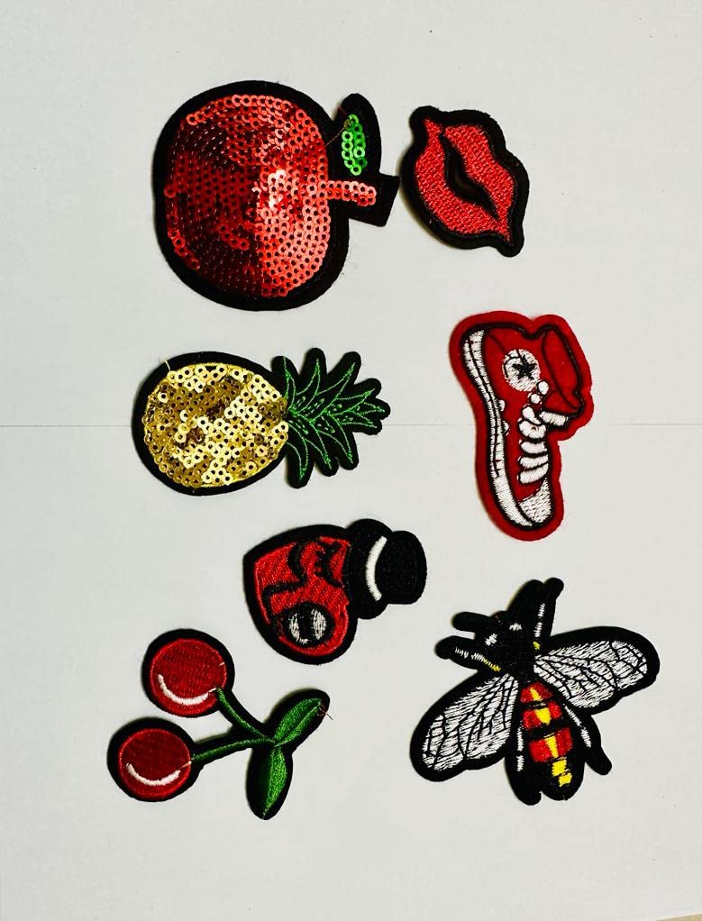 EERA FASHION ICING PRIVATE LIMITED eerafashionicing Patches Embroidery Applique Patches for Arts Crafts DIY Decor Jeans Jackets Clothing Bags Pack of 5 