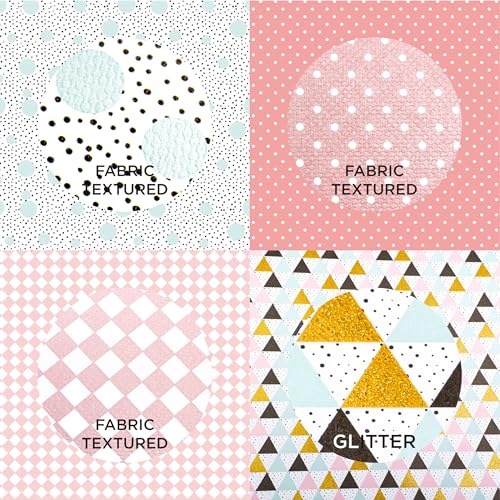 Desecraft 48 sheets 12x12 Scrapbooking Cardstock Decorative Paper Pack - Pink Collection - for Card Making Journaling Planner Origami Scrapbook Paper Scrapbook Materials Supplies - Image 5