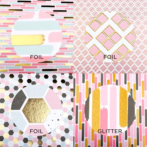 Desecraft 48 sheets 12x12 Scrapbooking Cardstock Decorative Paper Pack - Pink Collection - for Card Making Journaling Planner Origami Scrapbook Paper Scrapbook Materials Supplies - Image 4