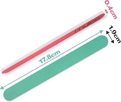 Mylee DoubleSided Nail Files Pack of 3 Professional Manicure Prep Tool to Shape and Repair 180240 Grit to File and Contour Suitable for Acrylic Natural Nails and Gel Polish Removal - Image 3