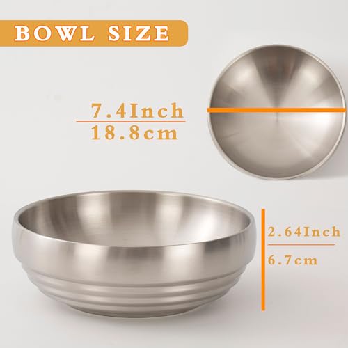 CM CHIC MONDAY 7.4 Inch Large Decorative Bowl for Entryway Table, Key Holder, Home Decor, Catch All (Silver) - Image 2